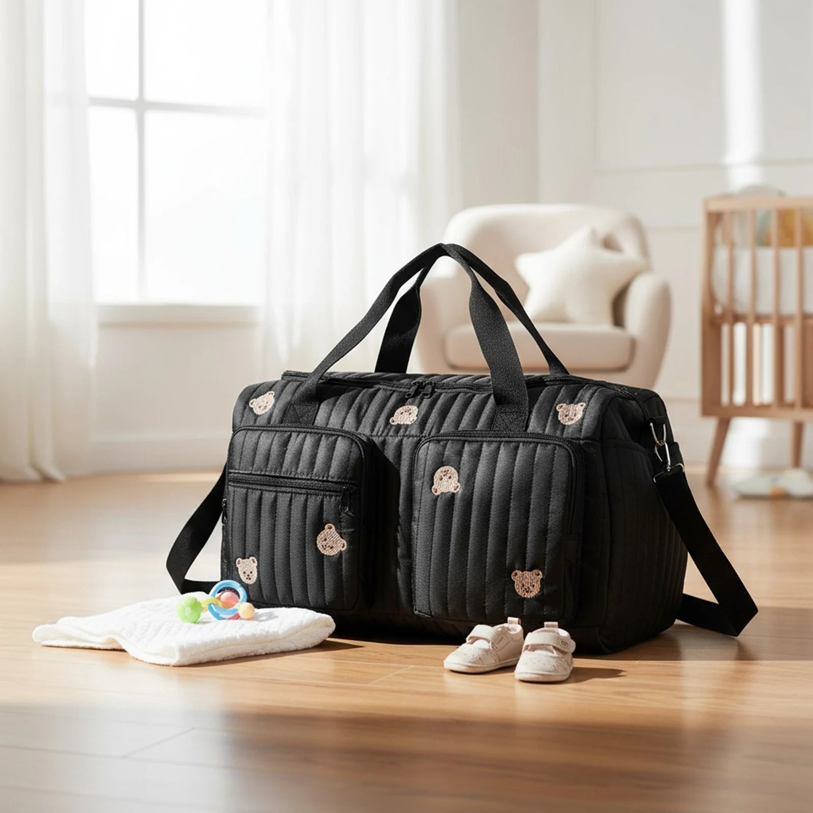 Quilted Baby Weekender Diaper Bag