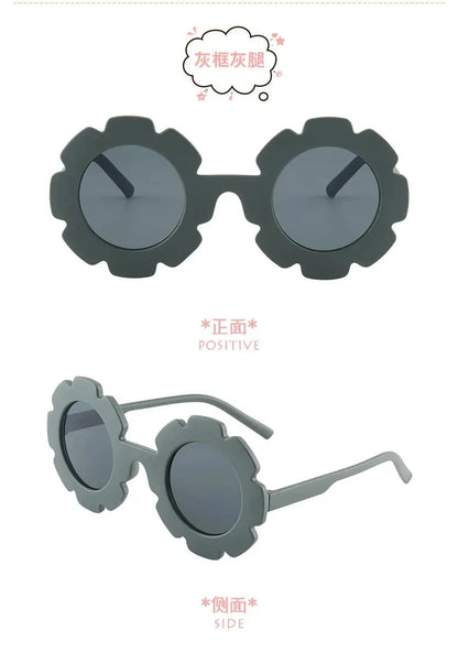 Children Sunglasses Flower Decorate Cute Baby Girls Summer Outdoor Sun Glasses Kids Boy UV400 Acrylic Eyewear Gifts