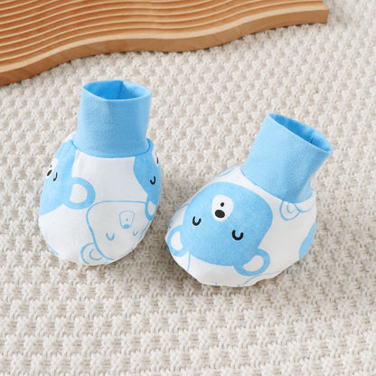 Newborn Baby boy Set Little bear Long sleeved Jumpsuit+Long Pants+Hat+Socks 4Pcs/Set 0-9 Month Baby boy Spring and Autumn Set