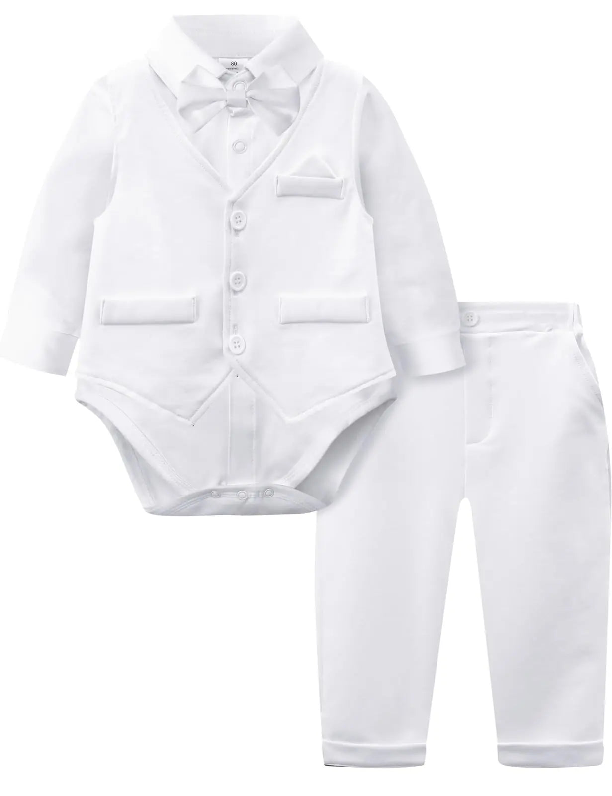 Baby Boys Suit Infant Formal Outfit Wedding 1st Birthday Dress Outfits Newborn Bodysuit Vest  Pants Gentleman Clothes Sets