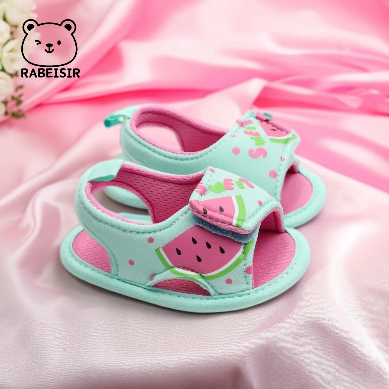 Summer 0-18 Months Baby Girl Princess Watermelon Cloth Sole Cloth Shoes Toddler Baby Sandals