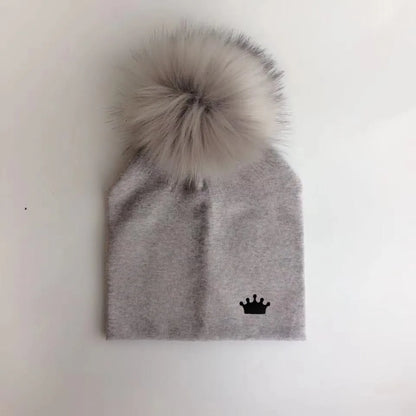 baby boy hat newborn cotton hats baby pom pom crown photo props children&