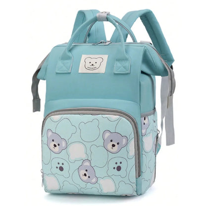 Bear Print Diaper Backpack