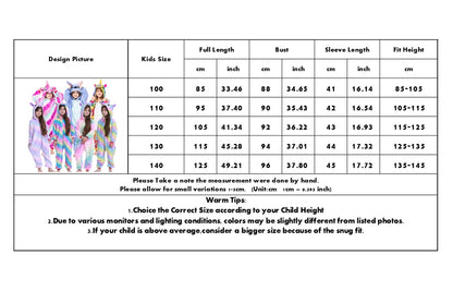 children unicorn pajamas kids stitch pijamas boys animal jumpsuits baby girls flannel kigurumi onesies for winter