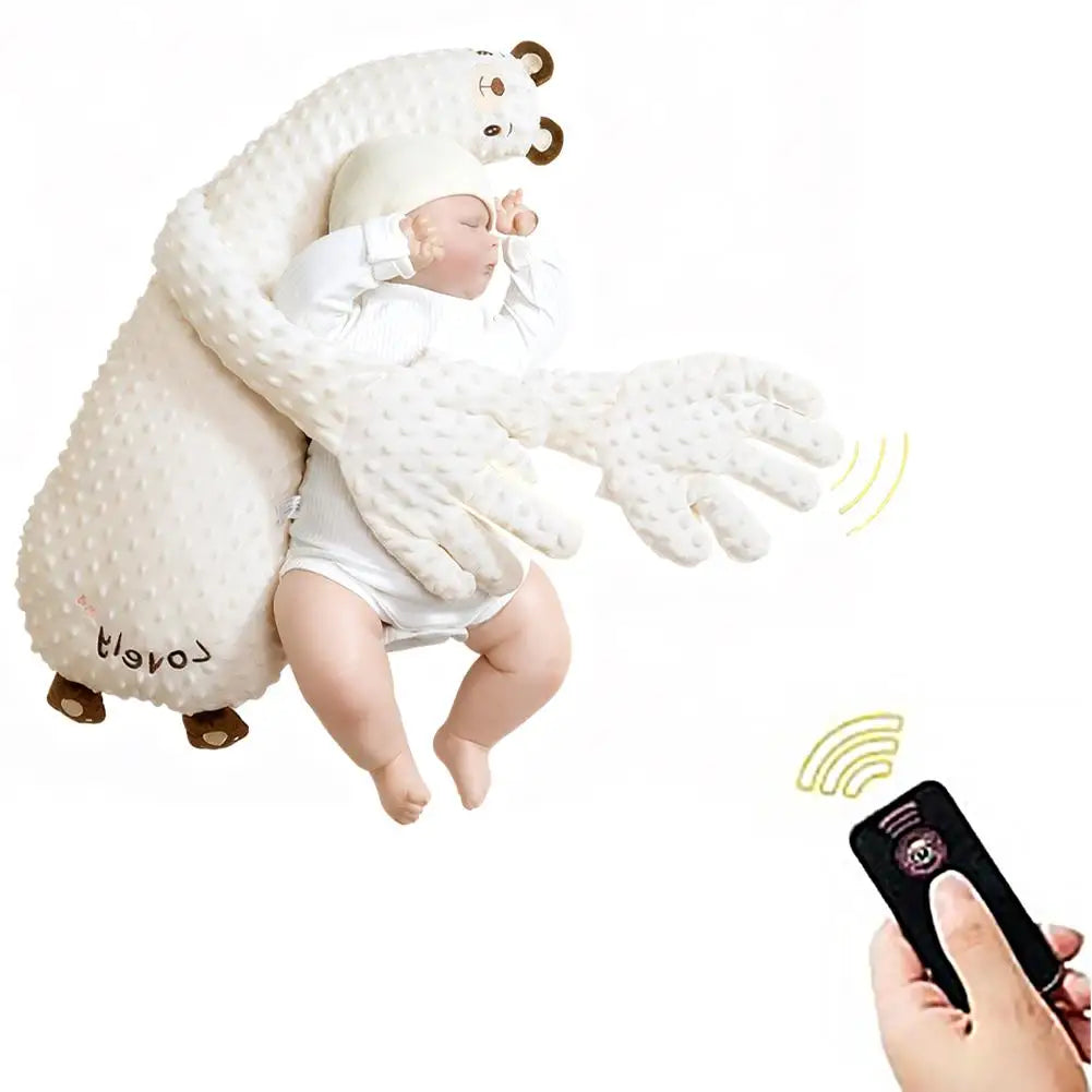 Baby Soothing Anti-Startle Sleep Aid Automatic Patting Pillow Huggable Stuffed Animal, Calms Crying, Helps Colic &amp; Sleep Trainin