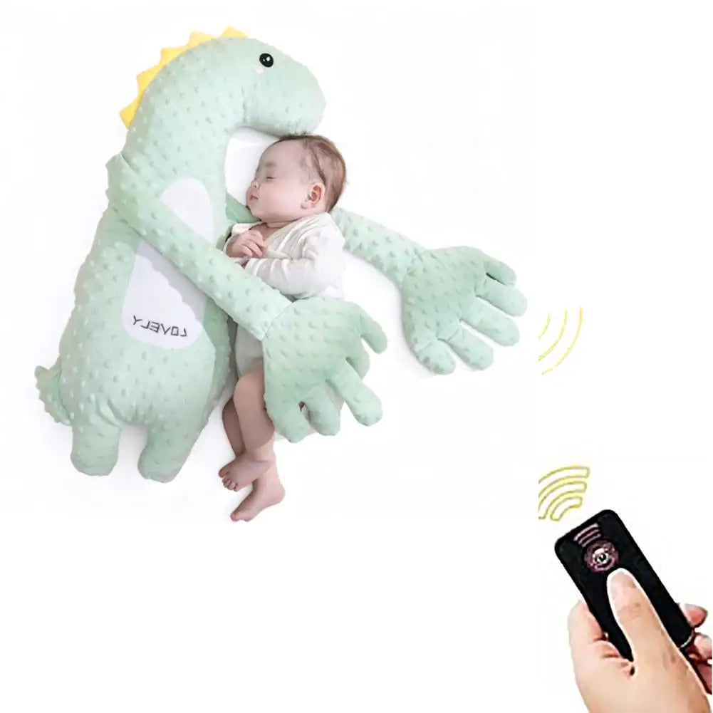 Baby Soothing Anti-Startle Sleep Aid Automatic Patting Pillow Huggable Stuffed Animal, Calms Crying, Helps Colic &amp; Sleep Trainin