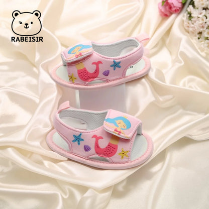 Summer 0-18 Months Baby Girl Princess Watermelon Cloth Sole Cloth Shoes Toddler Baby Sandals
