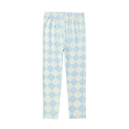 AP 2025 spring summer argyle plaid soft dress set footie pjs family matching clothing