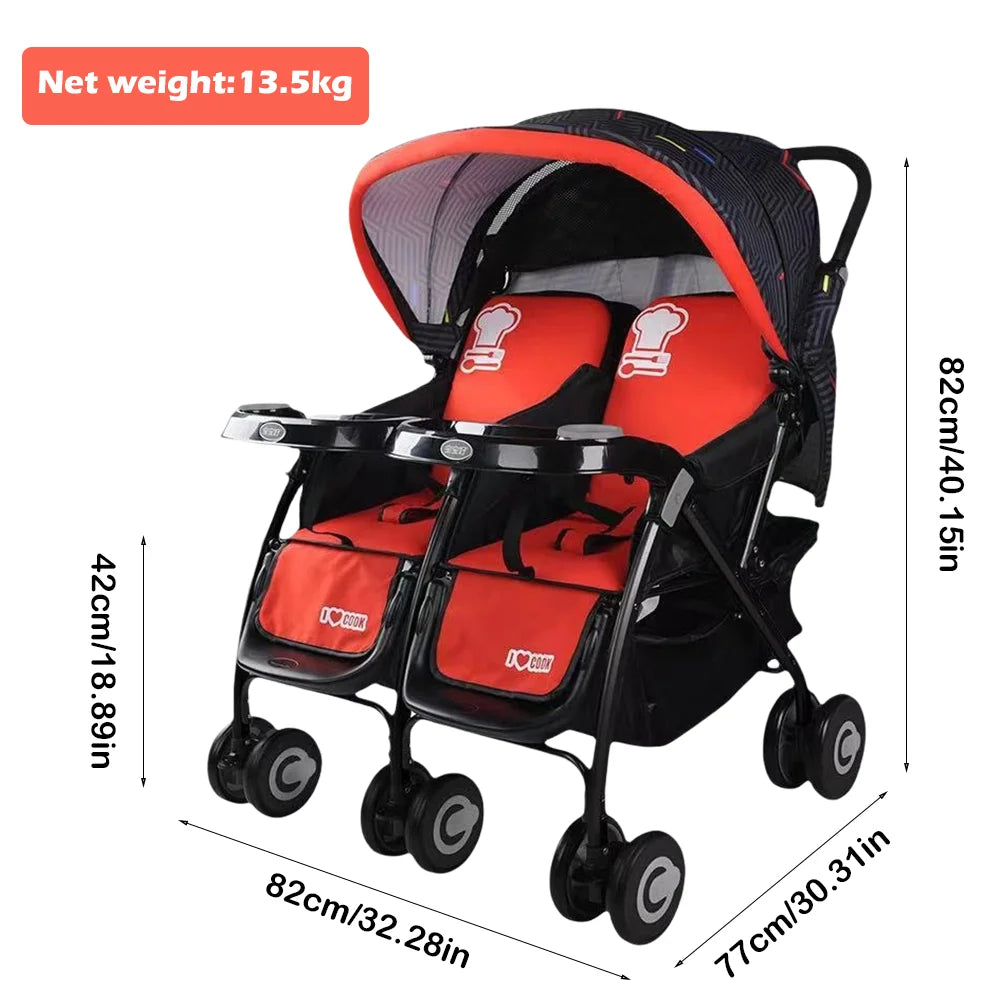 Lightweight Twin Baby Stroller