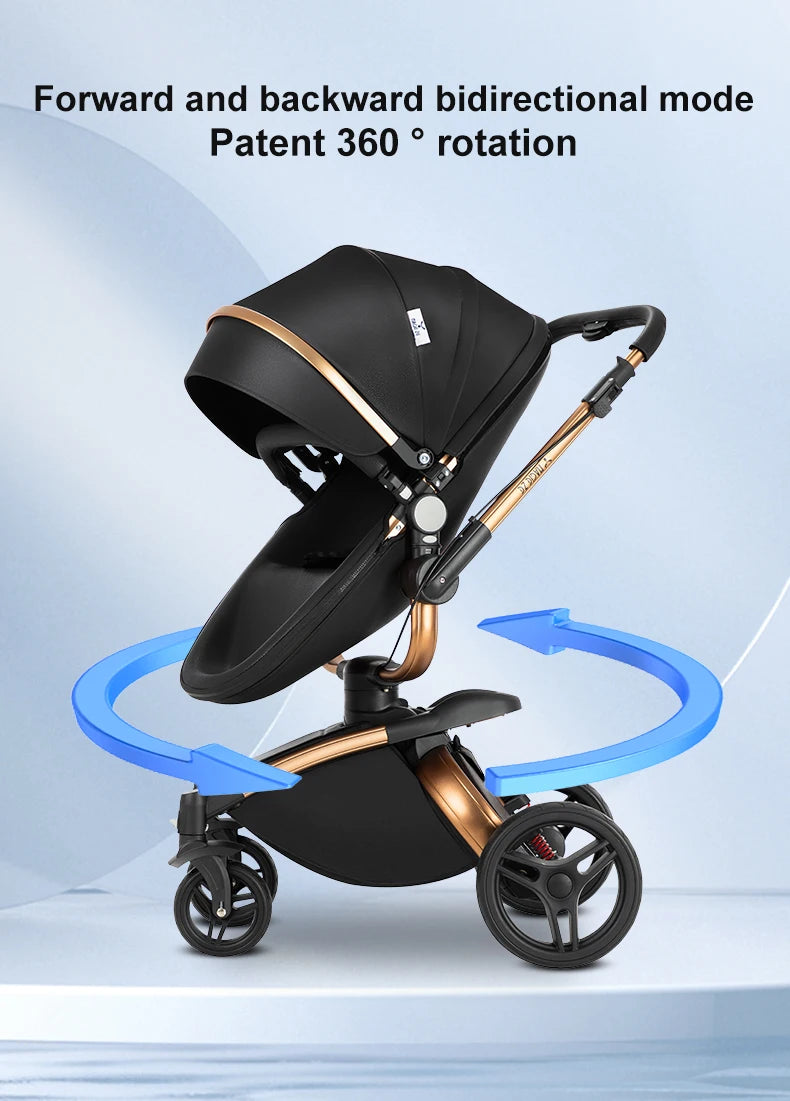 360° Swivel 3-in-1 Baby Stroller