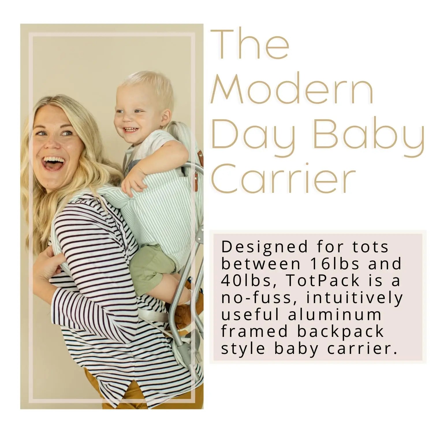 Lightweight Baby Carrier with Kickstand