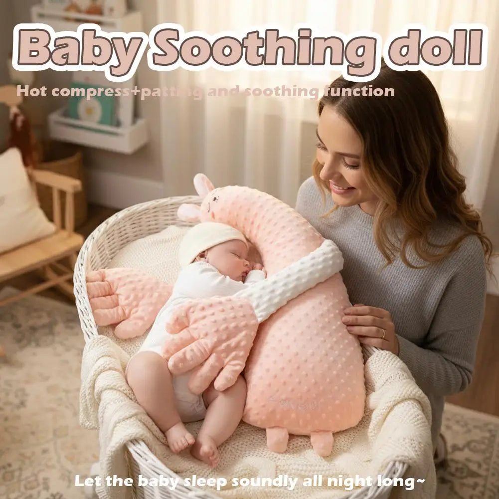 Baby Soothing Anti-Startle Sleep Aid Automatic Patting Pillow Huggable Stuffed Animal, Calms Crying, Helps Colic &amp; Sleep Trainin