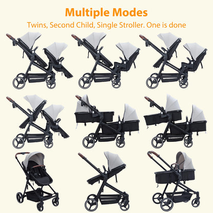 Foldable Double Baby Stroller