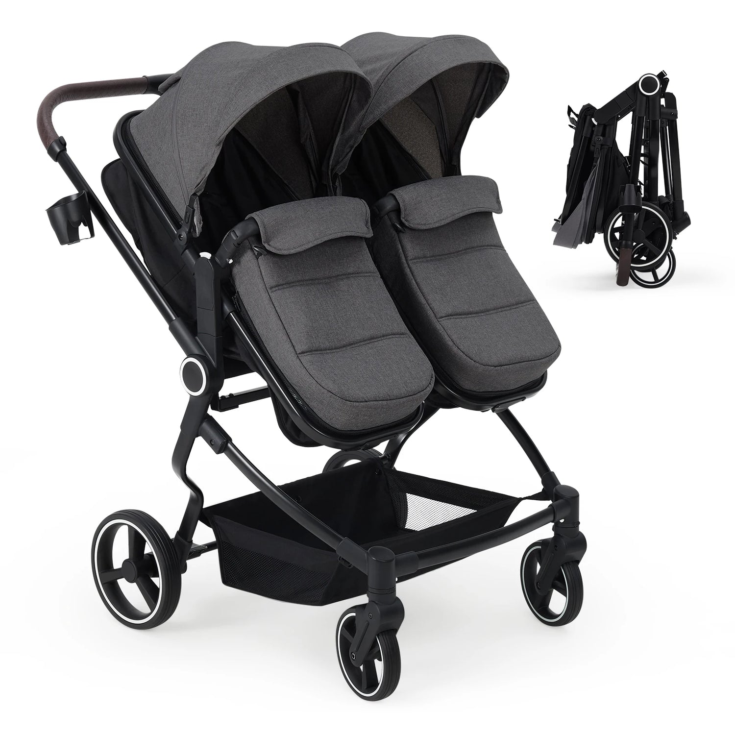Double Tandem Baby Stroller