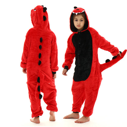 children unicorn pajamas kids stitch pijamas boys animal jumpsuits baby girls flannel kigurumi onesies for winter
