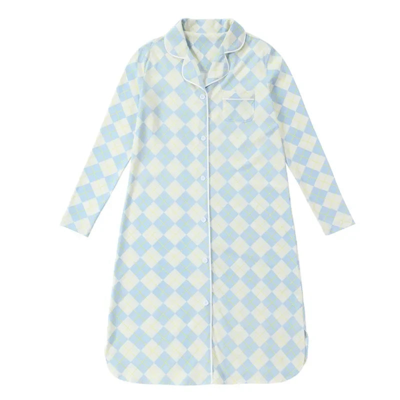 AP 2025 spring summer argyle plaid soft dress set footie pjs family matching clothing