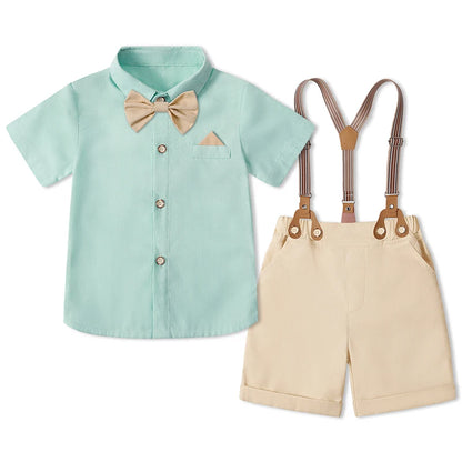 Baby Boy Clothes Toddler Wedding Outfit Kids Formal Birthday Party Suit Set Infant Graduation Piano Performance School Clothes