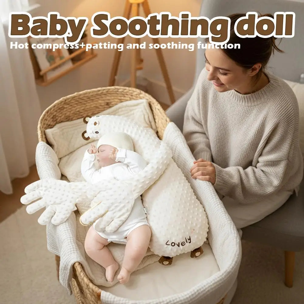 Baby Soothing Anti-Startle Sleep Aid Automatic Patting Pillow Huggable Stuffed Animal, Calms Crying, Helps Colic &amp; Sleep Trainin