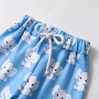 Elephant Print Baby Boy Set