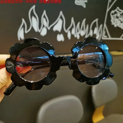 Children Sunglasses Flower Decorate Cute Baby Girls Summer Outdoor Sun Glasses Kids Boy UV400 Acrylic Eyewear Gifts