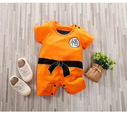 0-18 Baby Jumpsuit Anime Style Handsome Role-Playing Cotton Comfortable And Soft Summer Round Neck Short Sleeved Newborn Clothes