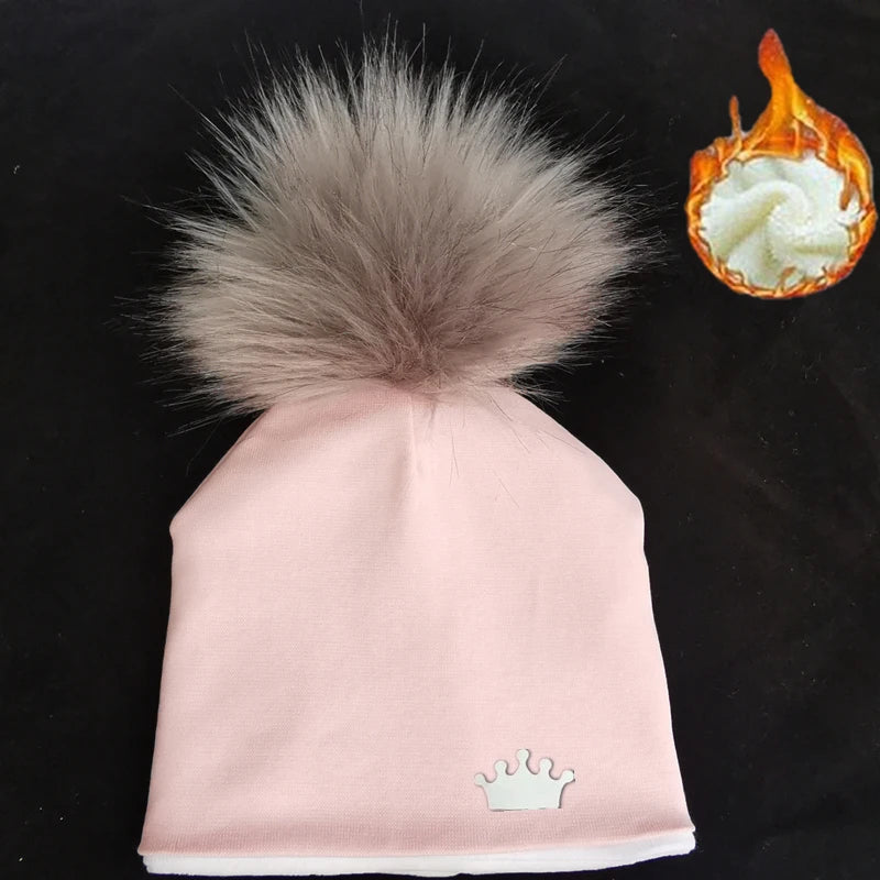 baby boy hat newborn cotton hats baby pom pom crown photo props children&