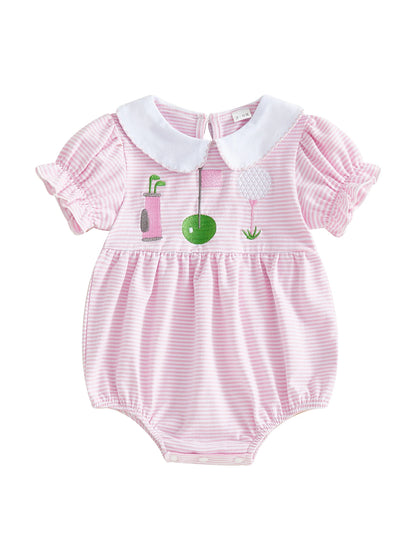 Floral Ruffle Baby Girl Romper