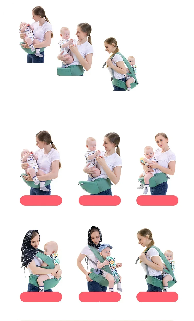 Ergonomic Baby Carrier with Hip Seat