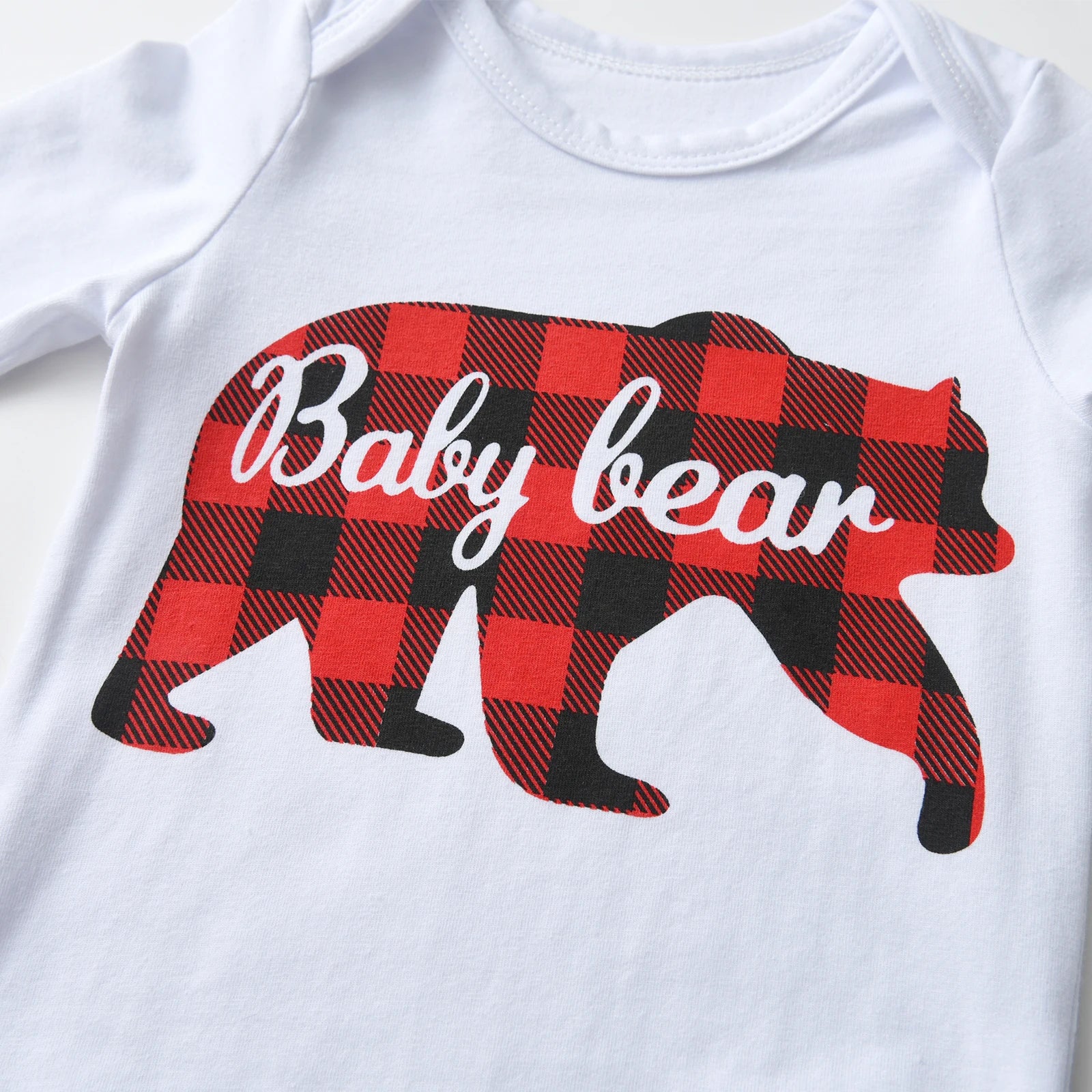 Bear Print Baby Romper Set