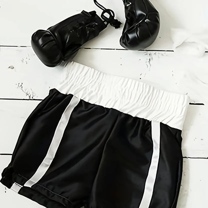 Newborn Photography Props Boxing Theme Baby Photo Outfit Infant Bathrobe Shorts Gloves Set Newborn Photo Costume Studio Props