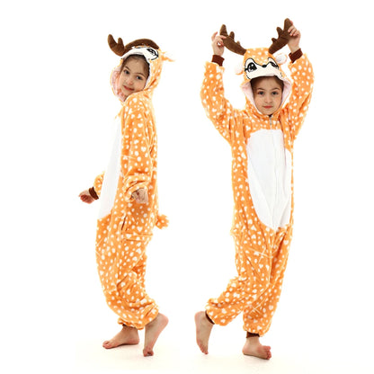children unicorn pajamas kids stitch pijamas boys animal jumpsuits baby girls flannel kigurumi onesies for winter