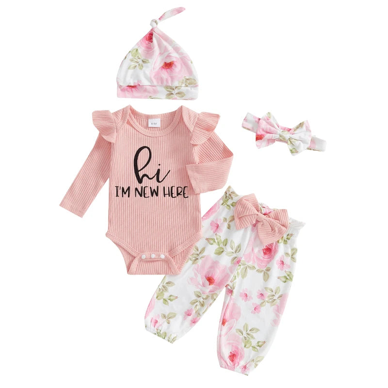 Letter Print Baby Outfit Set