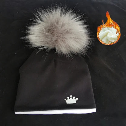 baby boy hat newborn cotton hats baby pom pom crown photo props children&