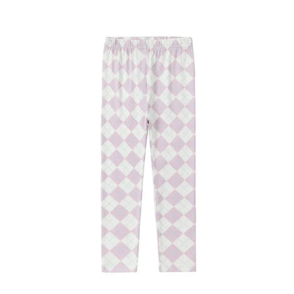 AP 2025 spring summer argyle plaid soft dress set footie pjs family matching clothing