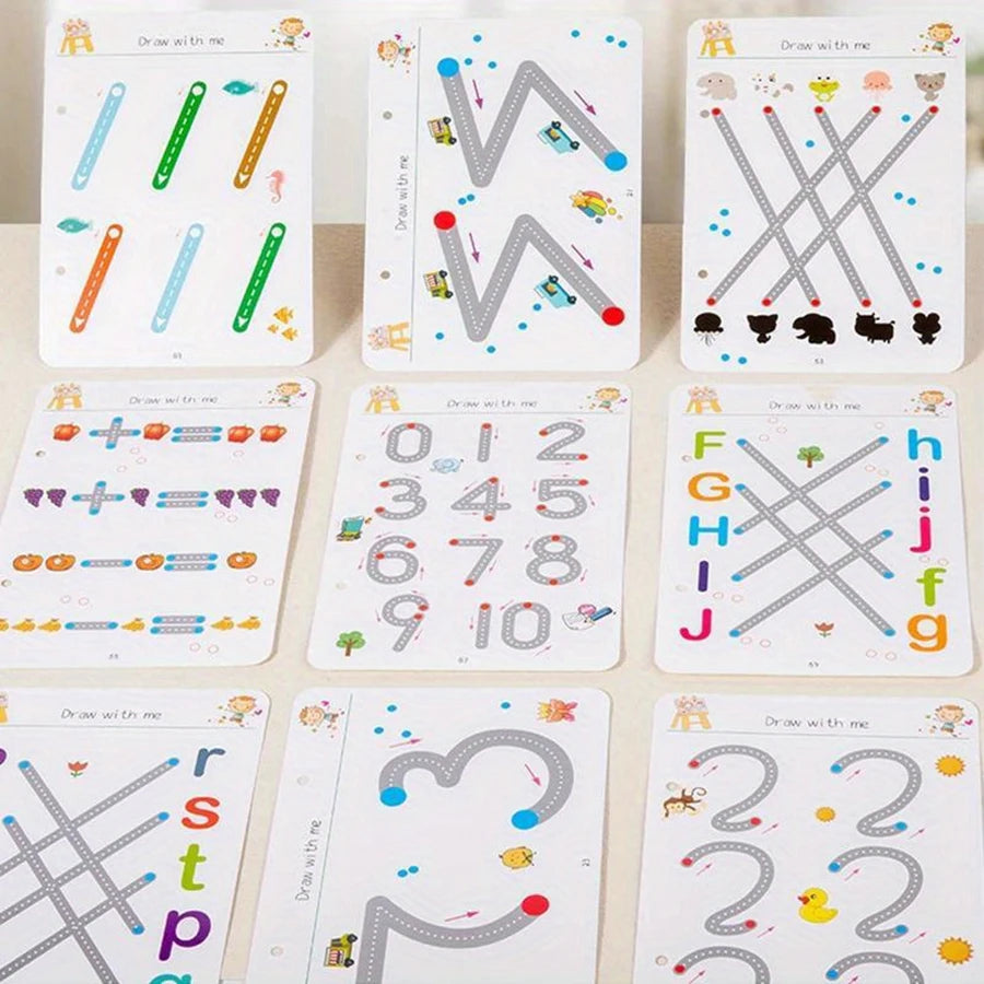 Toddler Pen Control Training Workbook Baby Magical Tracing Practice Copybook Reusable Writing Drawing Educational Picture Books