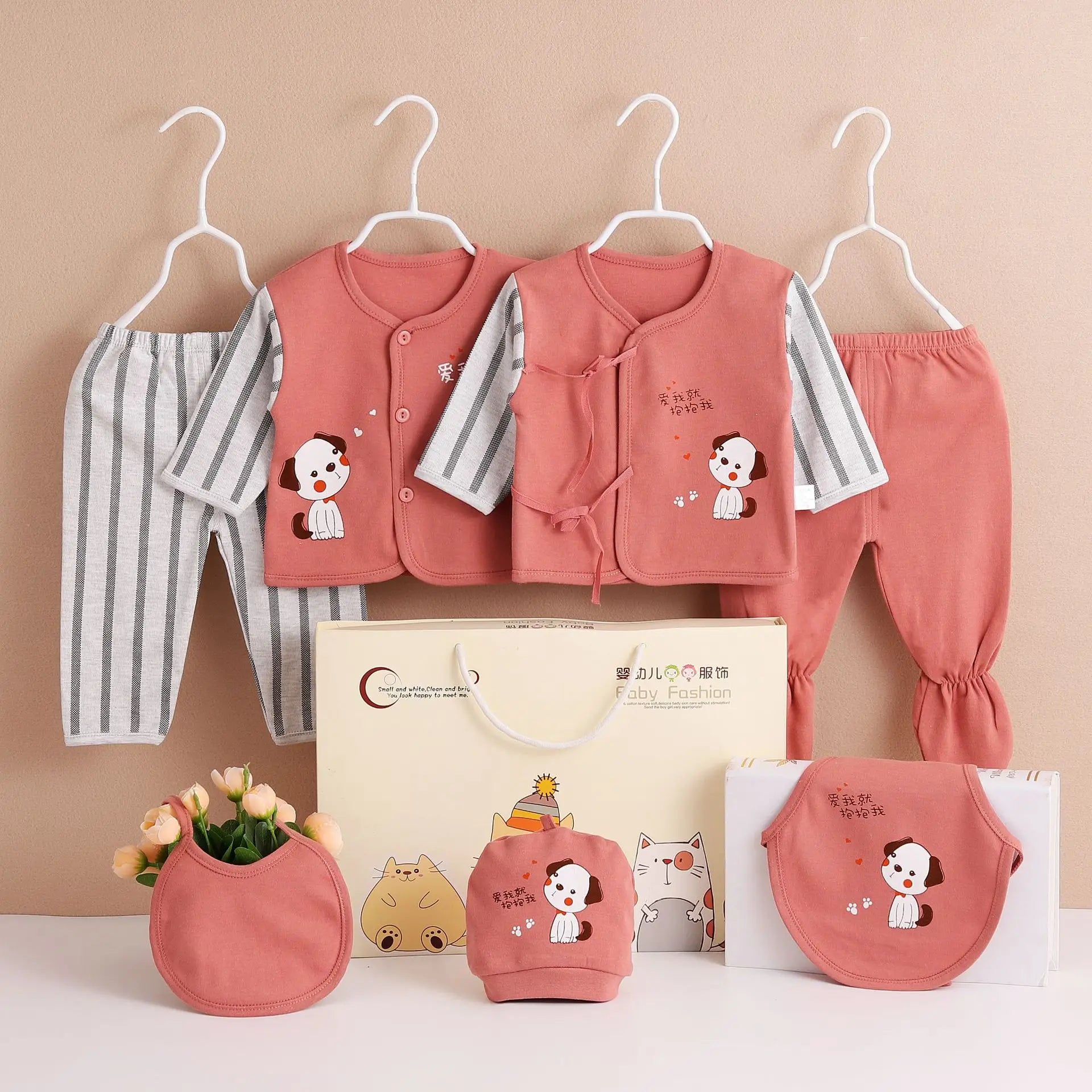 7 Pieces Newborn Clothes Pure Cotton Baby Set 0-3 Months Kids Suit Sets For Girls Boys Unisex Gifts