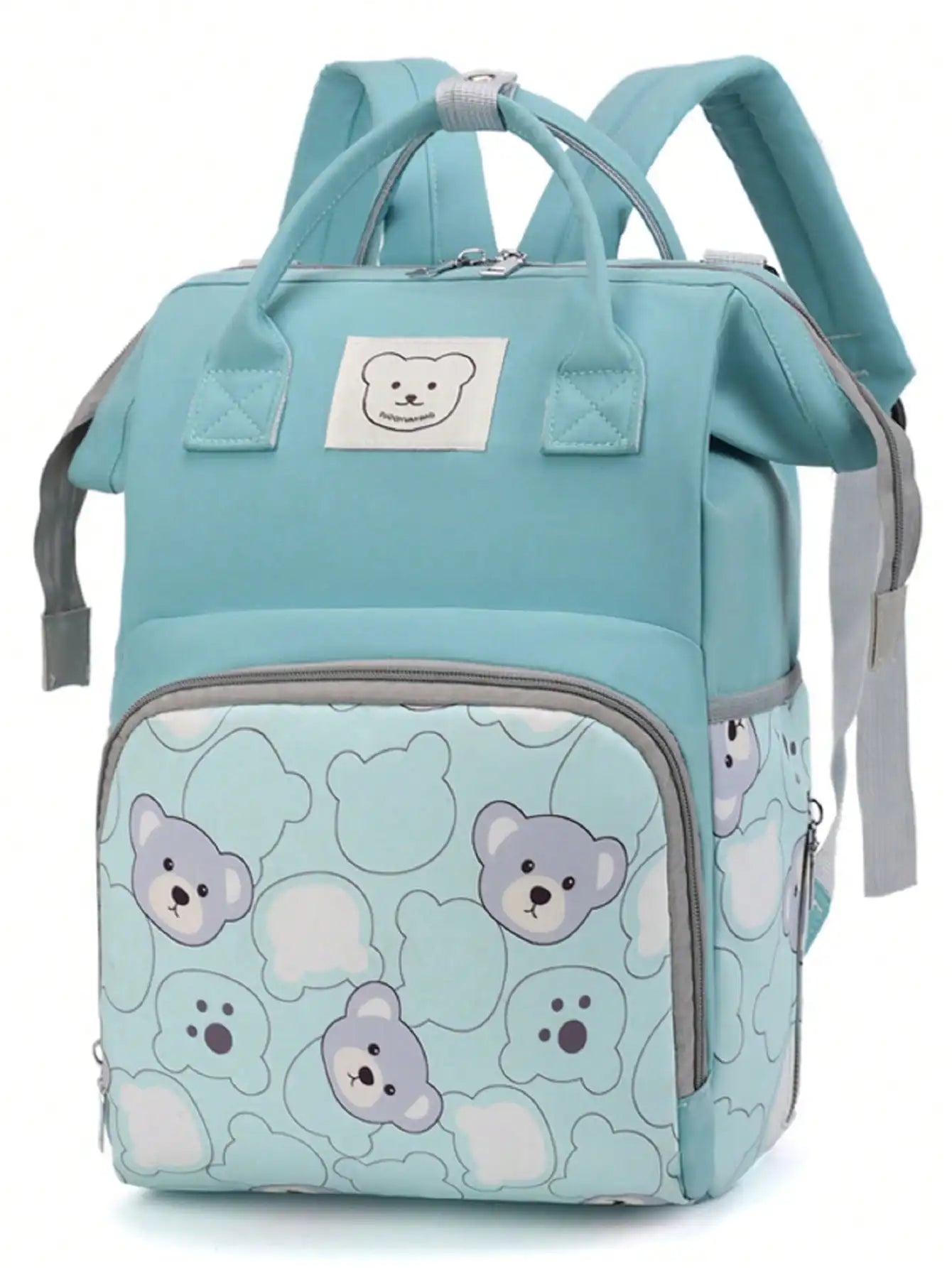 Bear Print Diaper Backpack