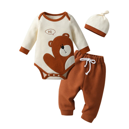 Bear Print Baby Boy Outfit