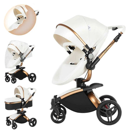 360° Swivel 3-in-1 Baby Stroller