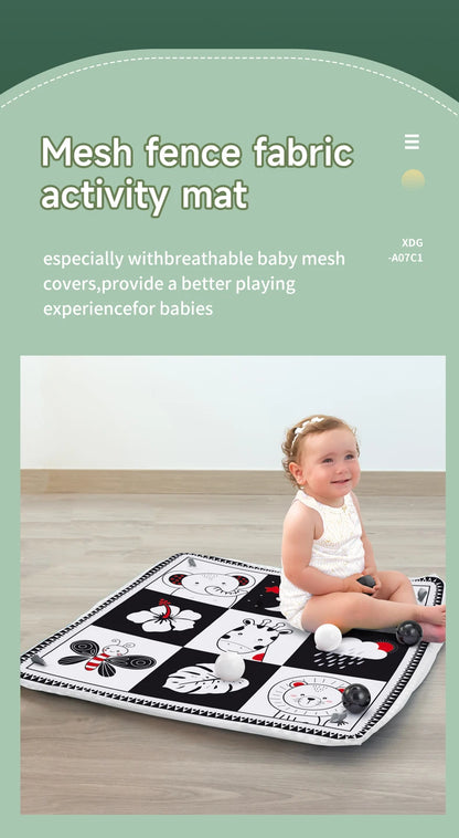 Baby Play Gym Play Mat Children Play Mat Rack Newborn Baby Activity Gym Mat 0-36 Months Tummy Time Crawling Game Blanket Toys