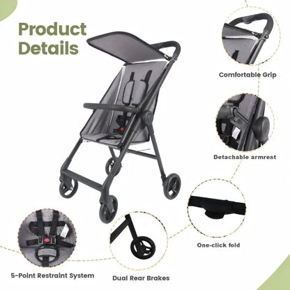 Compact All-Terrain Baby Stroller