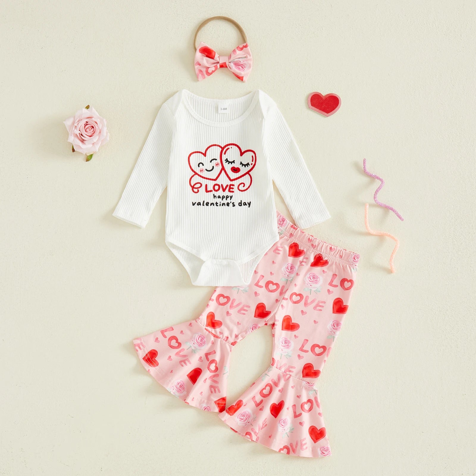 Valentine Heart Baby Outfit Set