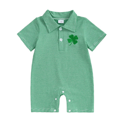 St. Patrick’s Clover Baby Romper