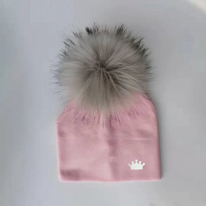 baby boy hat newborn cotton hats baby pom pom crown photo props children&