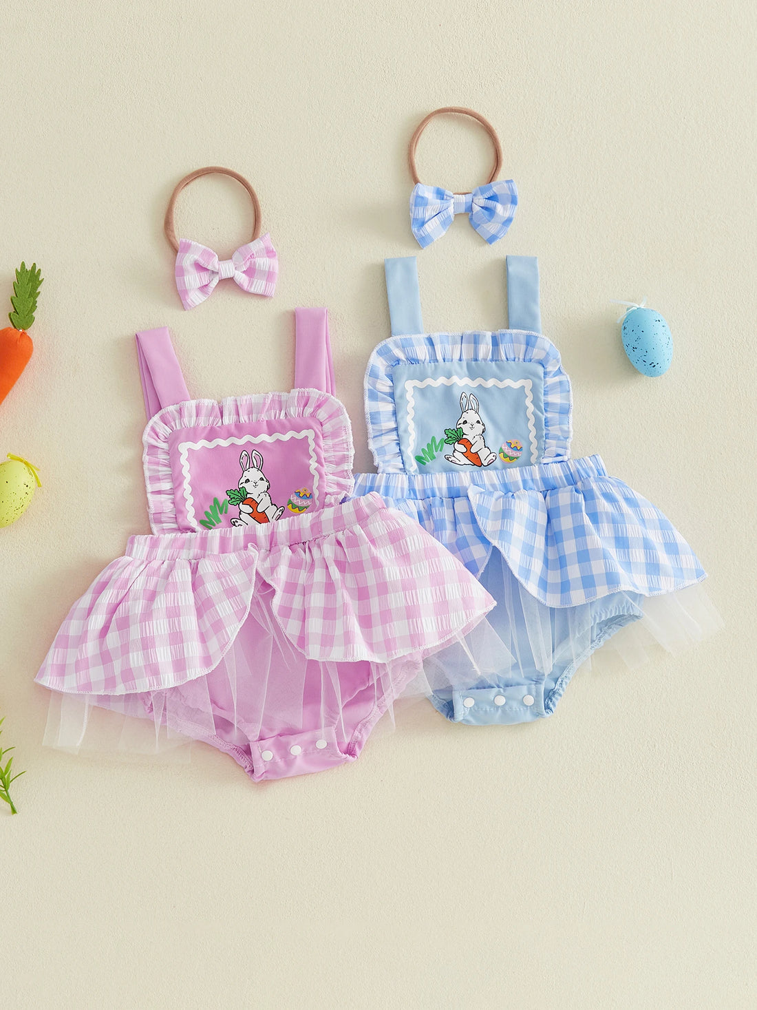 Easter Bunny Baby Romper Dress