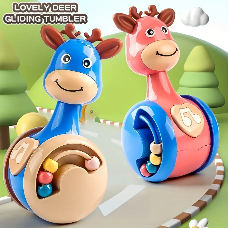Roly Poly Baby Toys 6 to 12 Months, Tumbler Wobbler Toys for Infant Boy Girl - Perfect for Learning to Climb &amp; Early Education!