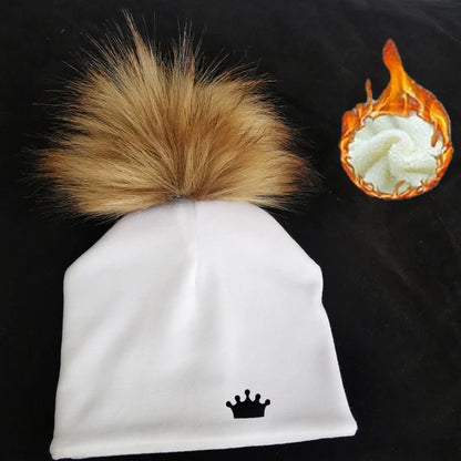 baby boy hat newborn cotton hats baby pom pom crown photo props children&