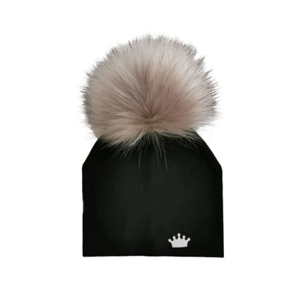 baby boy hat newborn cotton hats baby pom pom crown photo props children&
