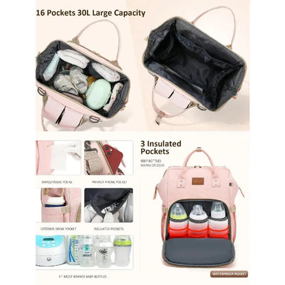 Diaper Backpack with Changing Pad
