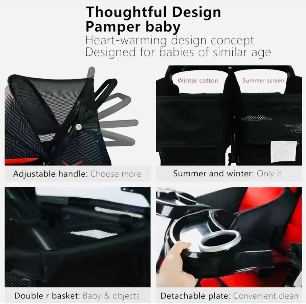 Lightweight Twin Baby Stroller